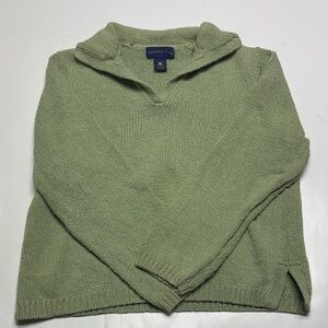 Charter Club 100% Cotton Green Sweater